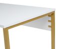 Twin Study Desk dvojitý psací stůl, bílá / zlatá Twin Study Desk dvojitý psací stůl, bílá / zlatá