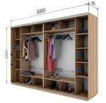 Šatní skříň KYOTO 300 wenge Šatní skříň KYOTO 300 wenge