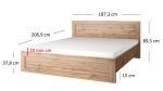 Postel 180 cm RIMOTTO, dub Wotan Postel 180 cm RIMOTTO, dub Wotan