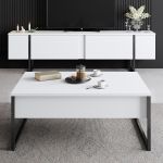 Luxe konferenční stolek, bílá / černá Luxe konferenční stolek, bílá / černá