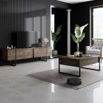 Luxe konferenční stolek, ořech / černá Luxe konferenční stolek, ořech / černá