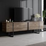 LUXE SET obývací sestava, ořech/černá LUXE SET obývací sestava, ořech/černá