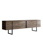 LUXE SET obývací sestava, ořech/černá LUXE SET obývací sestava, ořech/černá