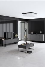 Luxe komoda na nožičkách, antracit / černá Luxe komoda na nožičkách, antracit / černá