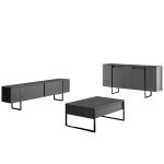Luxe komoda na nožičkách, antracit / černá Luxe komoda na nožičkách, antracit / černá