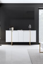 Luxe komoda na nožičkách, bílá / zlatá Luxe komoda na nožičkách, bílá / zlatá