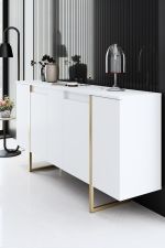 Luxe komoda na nožičkách, bílá / zlatá Luxe komoda na nožičkách, bílá / zlatá