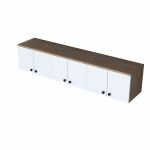 PESCARA závěsná skříňka, ořech/bílá PESCARA závěsná skříňka, ořech/bílá