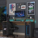 SELVINO psací stůl s kontejnerem na PC, ořech/antracit SELVINO psací stůl s kontejnerem na PC, ořech/antracit
