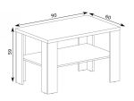 GOLETA A14 konferenční stolek barva dub kraft zlatý GOLETA A14 konferenční stolek barva dub kraft zlatý