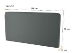 Polstrovaný záhlavník k posteli 140 cm barva grafit Polstrovaný záhlavník k posteli 140 cm barva grafit