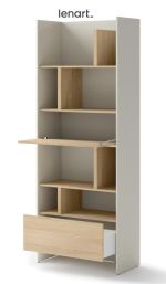 Regál 1D1S 84 cm REBECCA kašmír/dub nagano Regál 1D1S 84 cm REBECCA kašmír/dub nagano