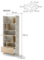 Regál 1D1S 84 cm REBECCA kašmír/dub nagano Regál 1D1S 84 cm REBECCA kašmír/dub nagano