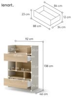 Regál 2S 138 cm REBECCA kašmír/dub nagano Regál 2S 138 cm REBECCA kašmír/dub nagano