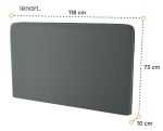 Polstrovaný záhlavník k posteli 120 cm barva grafit Polstrovaný záhlavník k posteli 120 cm barva grafit
