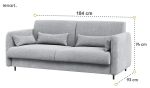 Pohovka k posteli 160 cm dub artisan, látka šedá Pohovka k posteli 160 cm dub artisan, látka šedá