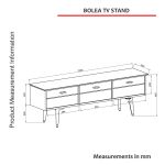 BALOA televizní stolek, černá/bona BALOA televizní stolek, černá/bona