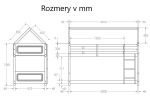 DOMICA 90 patrová postel domeček 90 x 200 bílá DOMICA 90 patrová postel domeček 90 x 200 bílá