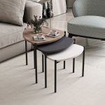FLORINA set konferenčních stolků, bílá / antracit / ořech FLORINA set konferenčních stolků, bílá / antracit / ořech