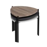 FLORINA set konferenčních stolků, bílá / antracit / ořech FLORINA set konferenčních stolků, bílá / antracit / ořech
