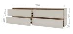 IDEA skříňka pod TV 1800, Nimfea alba / Oak Artisan IDEA skříňka pod TV 1800, Nimfea alba / Oak Artisan