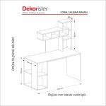 ZAKIMI designový psací stůl, bílá/cordoba ZAKIMI designový psací stůl, bílá/cordoba