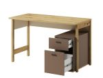 Pracovní stůl 2 zásuvkami LIMERA barva dub artisan/béžová/lanýž Pracovní stůl 2 zásuvkami LIMERA barva dub artisan/béžová/lanýž
