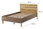 Postel s roštem 120 LIMERA barva dub artisan/lanýž Postel s roštem 120 LIMERA barva dub artisan/lanýž