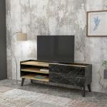 RYZA TV stolek na nožičkách, dub / černá RYZA TV stolek na nožičkách, dub / černá