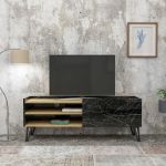RYZA TV stolek na nožičkách, dub / černá RYZA TV stolek na nožičkách, dub / černá