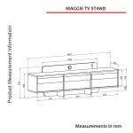 GIMA televizní stolek, antracit/botovice Atlantik GIMA televizní stolek, antracit/botovice Atlantik