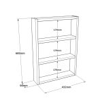 STROUD nástěnná police, ořech STROUD nástěnná police, ořech