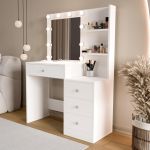 Home toaletní stolek s osvětlením 4S, bílá Home toaletní stolek s osvětlením 4S, bílá
