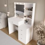 Home toaletní stolek s osvětlením 4S, bílá Home toaletní stolek s osvětlením 4S, bílá