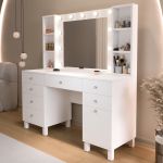Home toaletní stolek s osvětlením 7S1D, bílá Home toaletní stolek s osvětlením 7S1D, bílá
