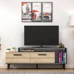 CANDLE TV stolek na nožičkách, dub / antracit CANDLE TV stolek na nožičkách, dub / antracit