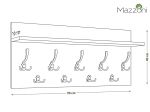Praktický věšák s policí 90 cm dub/černá Praktický věšák s policí 90 cm dub/černá