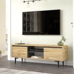 ASPERE TV skříňka, dub Left + antracit ASPERE TV skříňka, dub Left + antracit