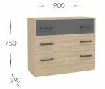 Ložnicová sestava BOXBY, barva bílá mat/dub coastland satin Ložnicová sestava BOXBY, barva bílá mat/dub coastland satin