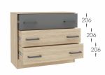 Ložnicová sestava BOXBY, barva bílá mat/dub coastland satin Ložnicová sestava BOXBY, barva bílá mat/dub coastland satin