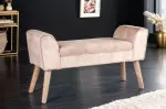 Lavice SCARLETT 90 CM béžová kávová samet - ROZBALENO Lavice SCARLETT 90 CM béžová kávová samet - ROZBALENO