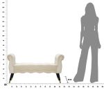 Pokojová lavice LARIS 120 CM krémová Pokojová lavice LARIS 120 CM krémová