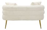 Pohovka SOFFY PLUS 133 CM bílá/zlatá Pohovka SOFFY PLUS 133 CM bílá/zlatá