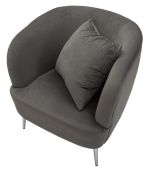 Křeslo SEDITO 78 CM šedo-stříbrné Křeslo SEDITO 78 CM šedo-stříbrné