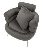 Křeslo SOFFY PLUS 85 CM šedo-stříbrné Křeslo SOFFY PLUS 85 CM šedo-stříbrné