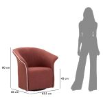 Křeslo SIENA 80 CM vínové Křeslo SIENA 80 CM vínové