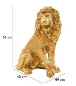 Socha LEONE 55 CM zlatá Socha LEONE 55 CM zlatá