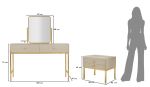 Toaletní stolek LUXURY 120 CM krémový/zlatý Toaletní stolek LUXURY 120 CM krémový/zlatý