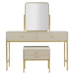 Toaletní stolek LUXURY 120 CM krémový/zlatý Toaletní stolek LUXURY 120 CM krémový/zlatý