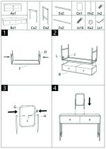 Toaletní stolek LUXURY 120 CM krémový/zlatý Toaletní stolek LUXURY 120 CM krémový/zlatý